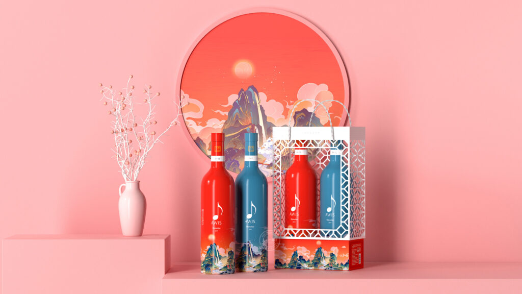 Music Note Guochao Wine