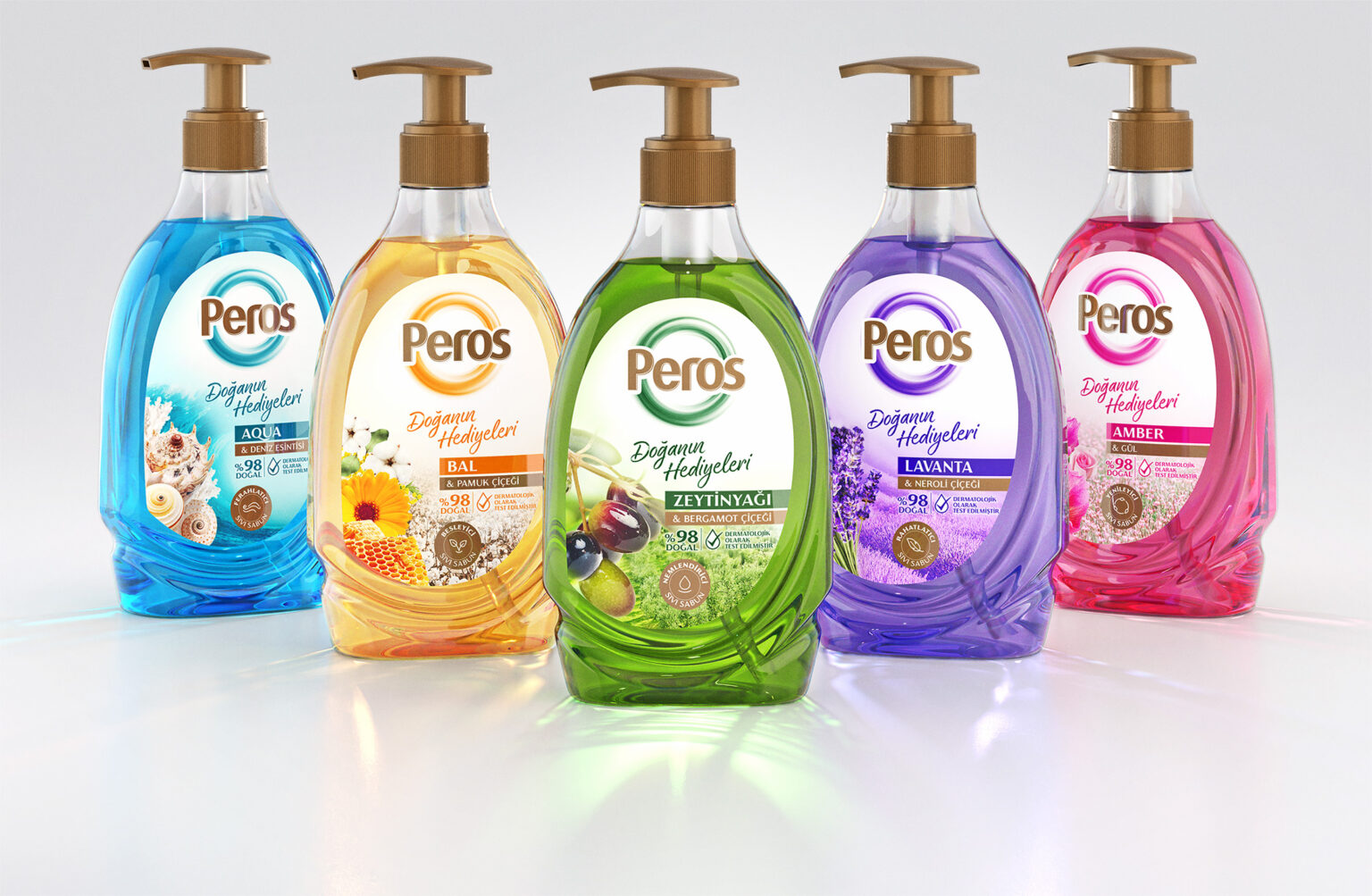 PEROS LIQUID SOAP Packaging Industrial Design (PET Bottle)
