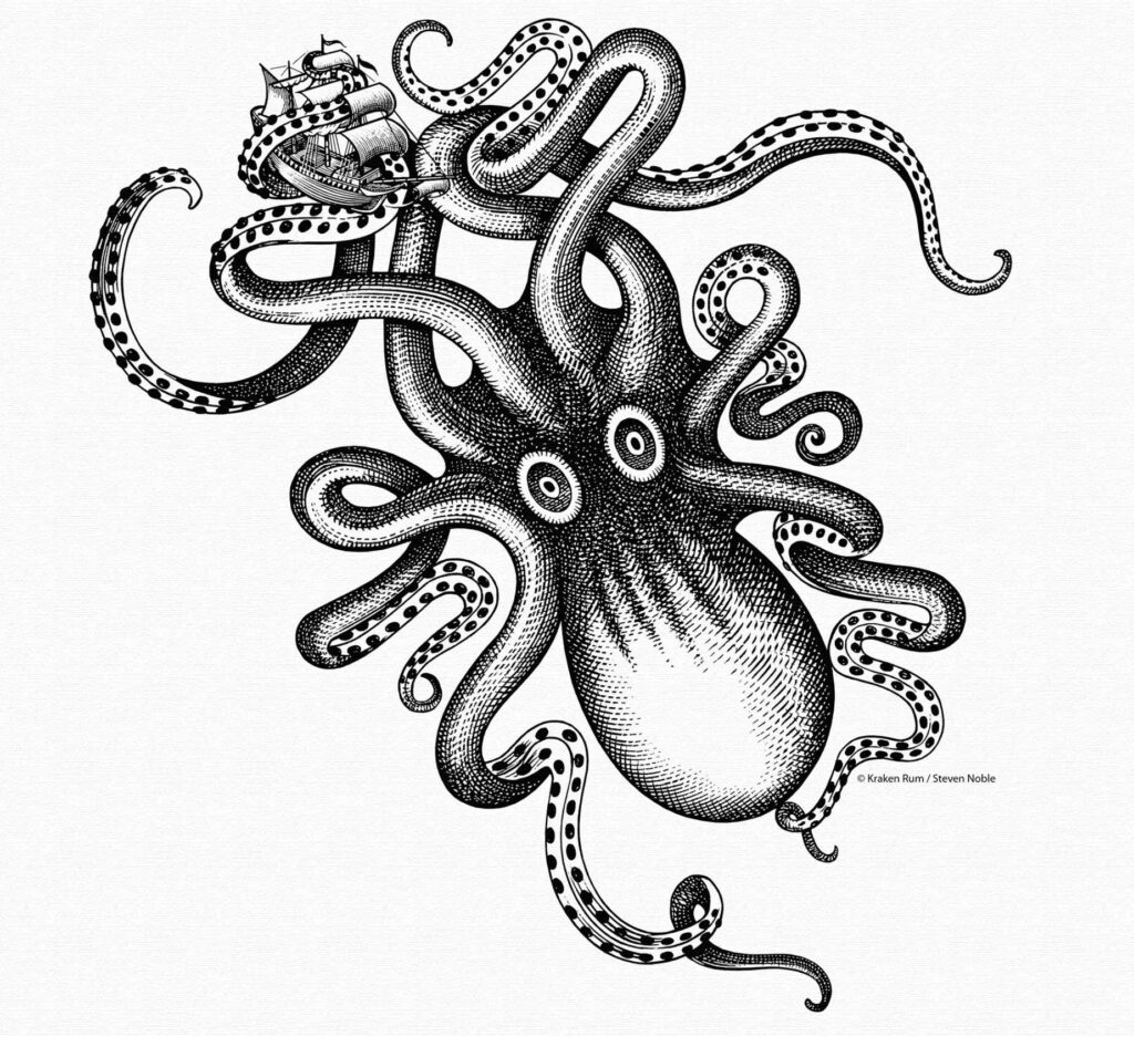 Kraken Rum Illustrated by Steven Noble