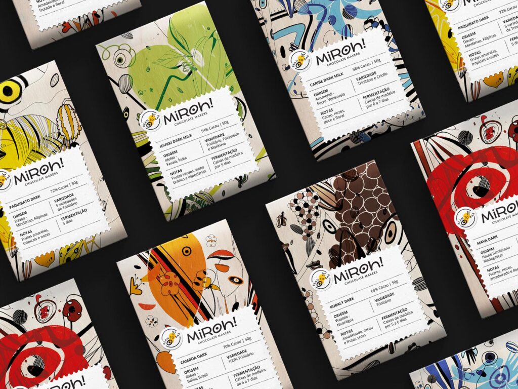 Packs for Bean to Bar Chocolates by Miroh! Chocolate Makers