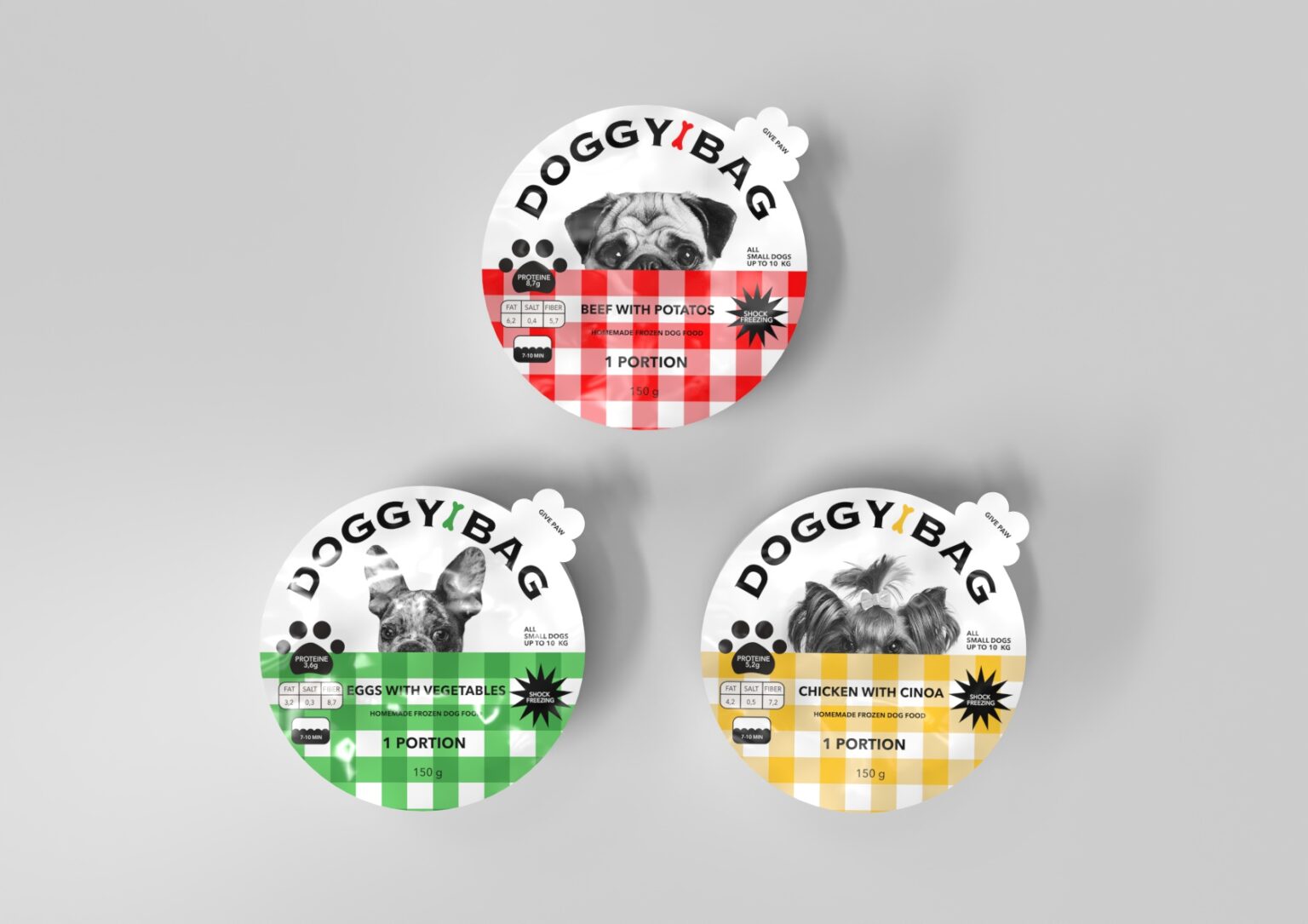 Frozen semi-finished products DOGGY BAG