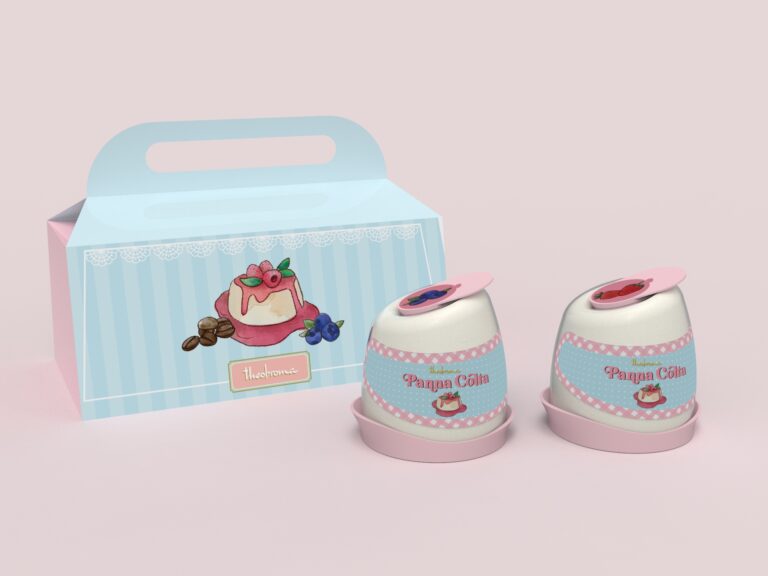 Panna Cotta packaging for ‘Theobroma’