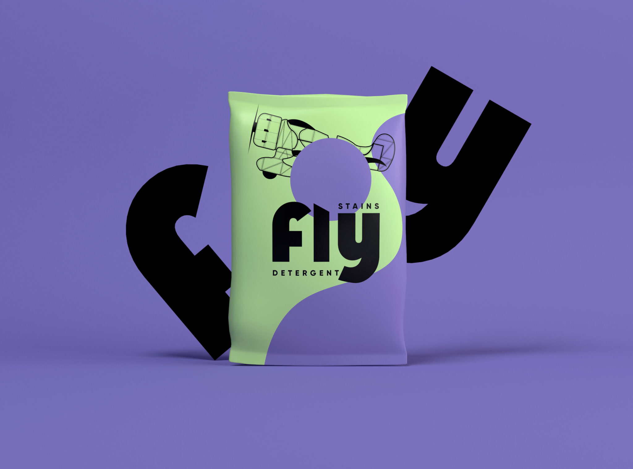 Stains Fly Detergent Design