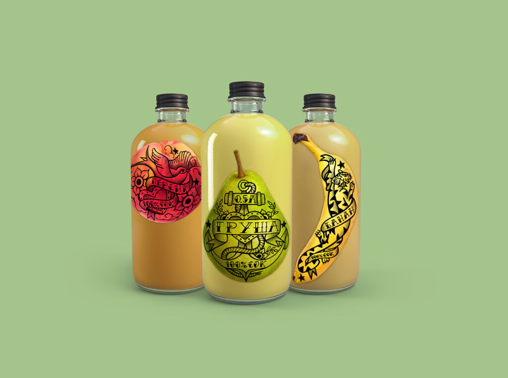 Tattooed fruits