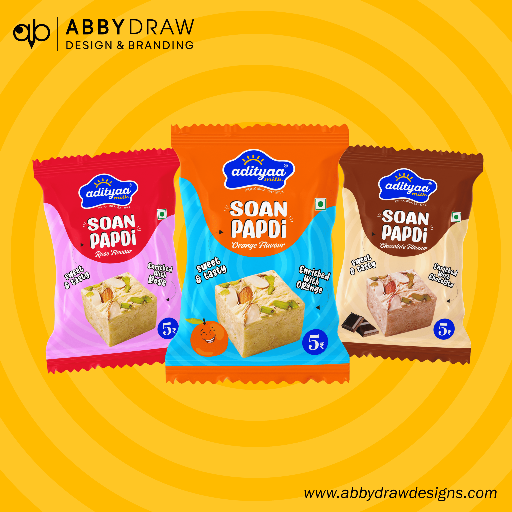 Adityaa Milk Soan Papdi Pouch