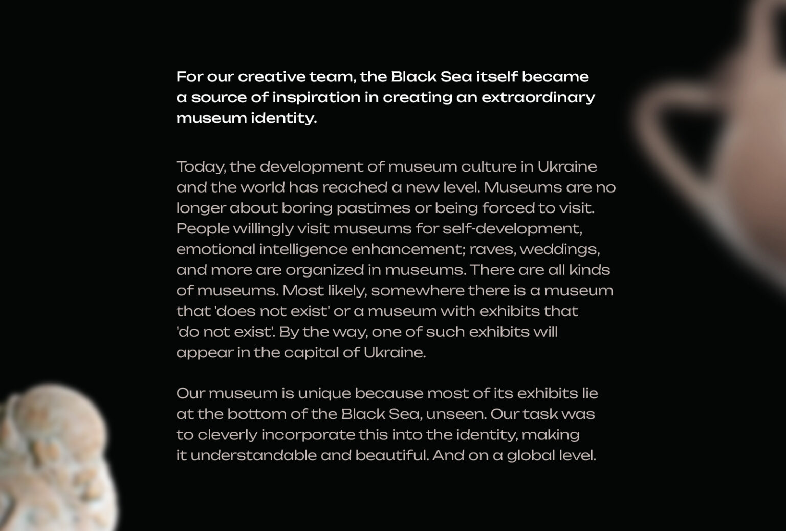 How to “wrap” what is not visible: The Black Sea Museum case