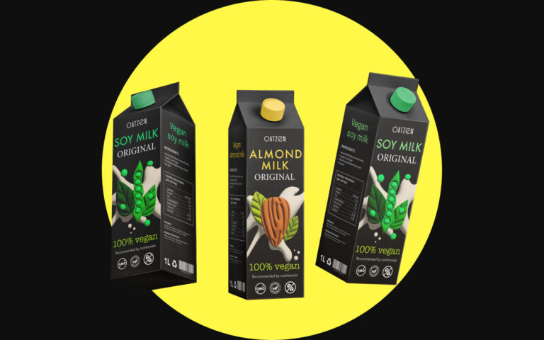 Oatzen | Non-dairy products packaging design