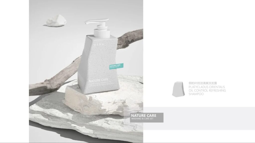 Mountain, stone, skin care product