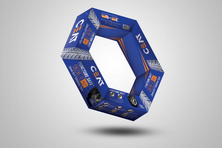 CEAT Puncture Safe Tyre Packaging