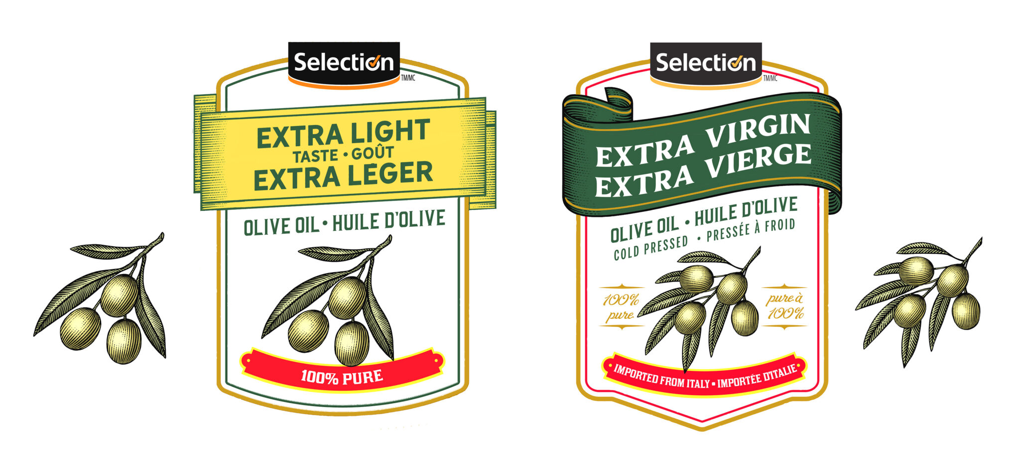 Selection Olive Oil Label Illustrated by Steven Noble