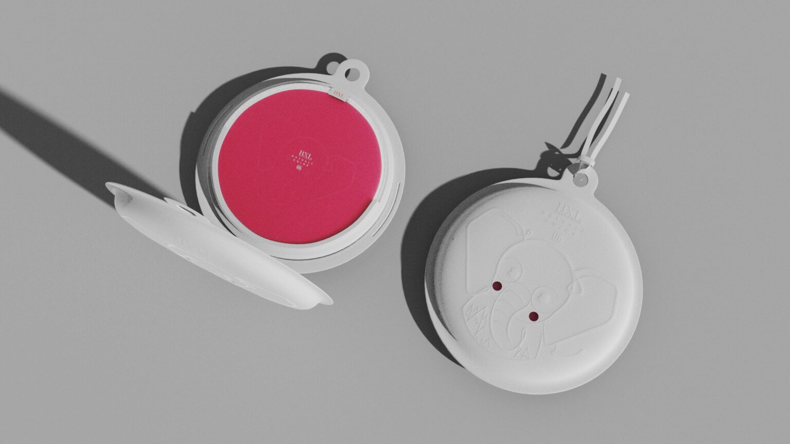 Blush packaging design of cartoon animal image