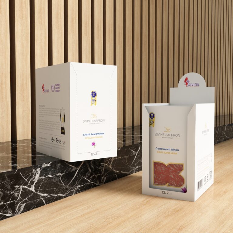 Divine Saffron Packaging Design