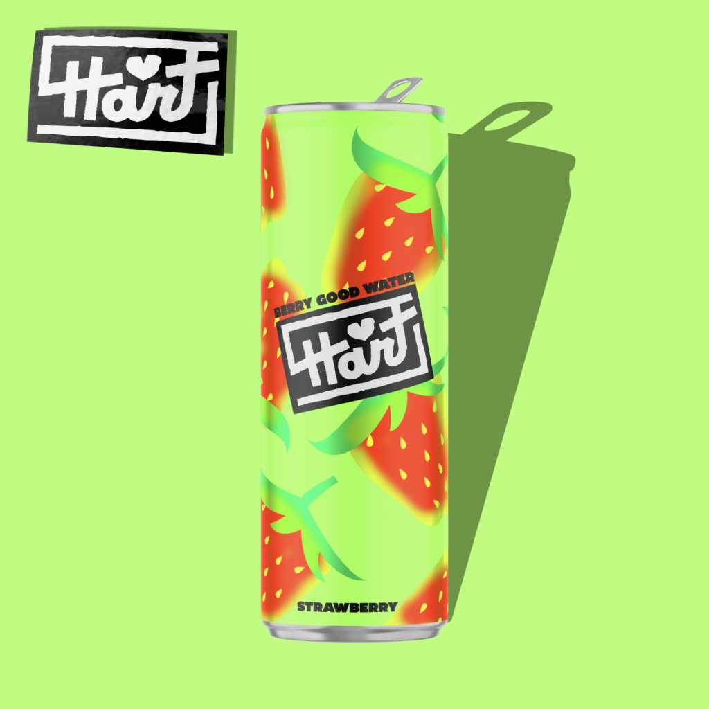 Hart berry-infused canned soda water