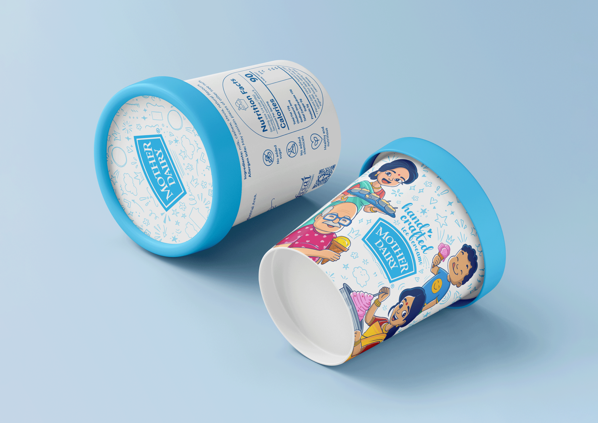 Mother dairy ice cream packaging concept