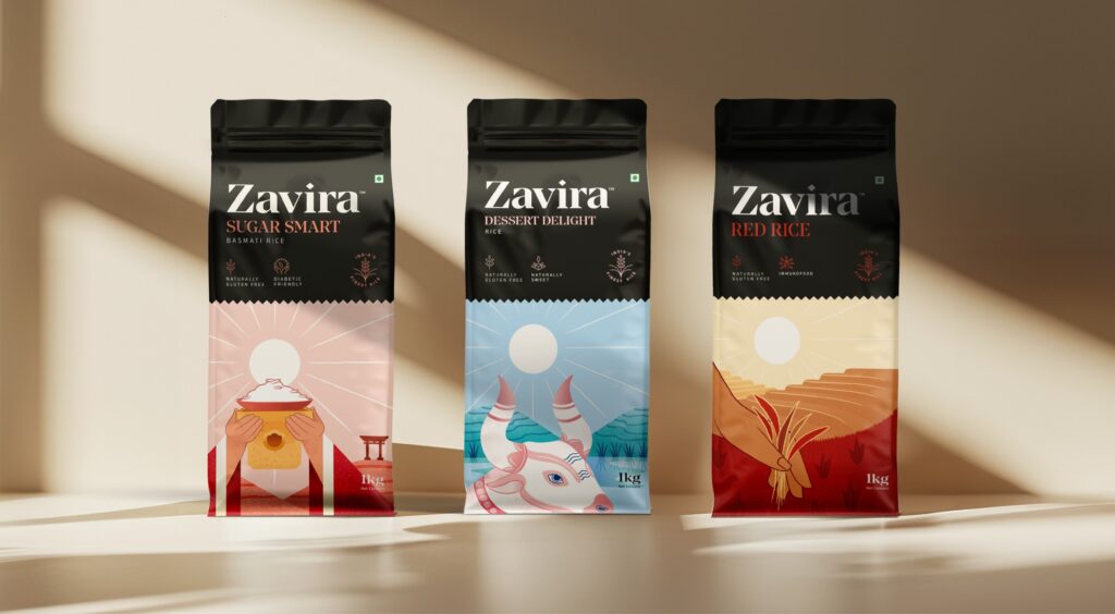 Zavira Basmati Rice – Packaging Design