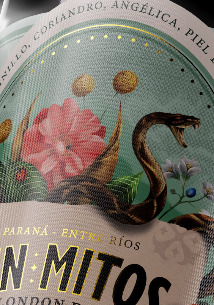 Gin Mitos Packaging Design