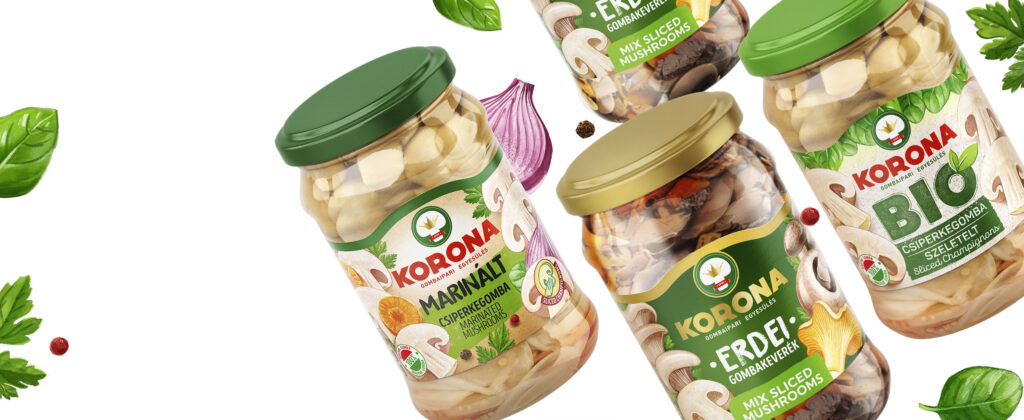 Korona mushrooms packaging design