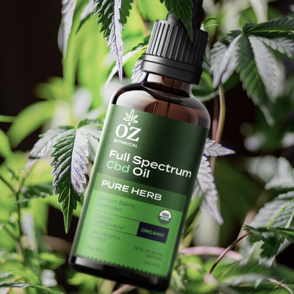 OZ Botanical CBD Oil Packaging Design