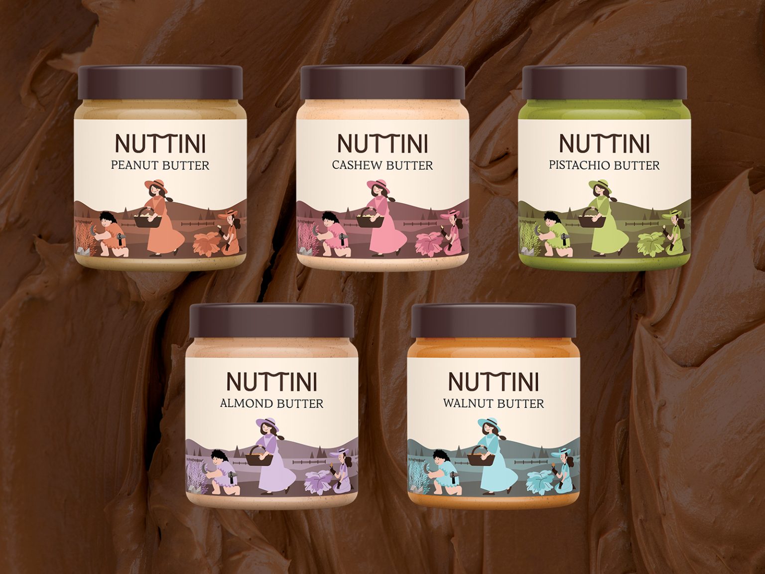Nuttini packaging design