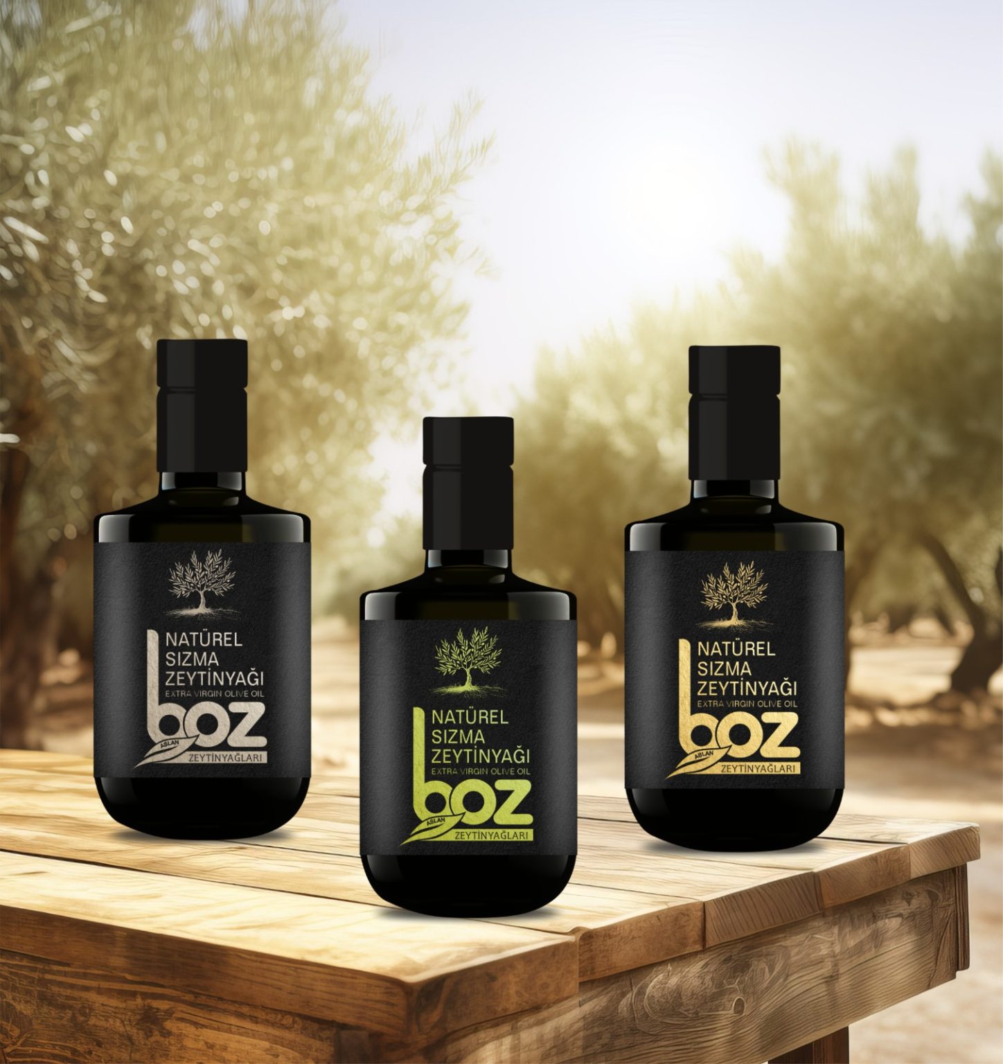 Boz olive oil label