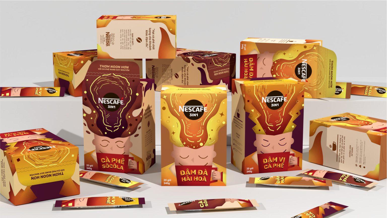 Nescafe 3in1 Packaging Design
