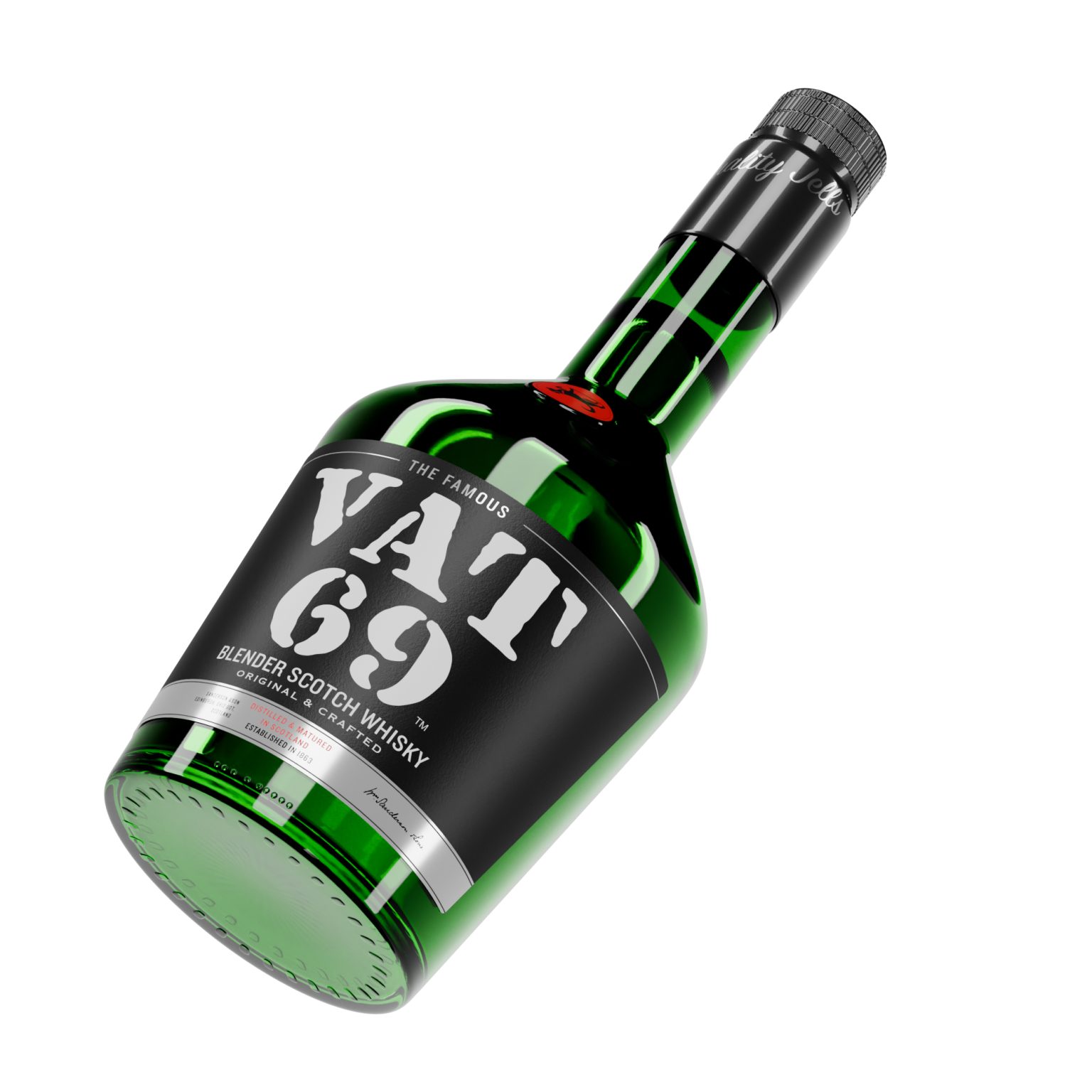 VAT 69 Whiskey Bottle – 3D Product Visualization
