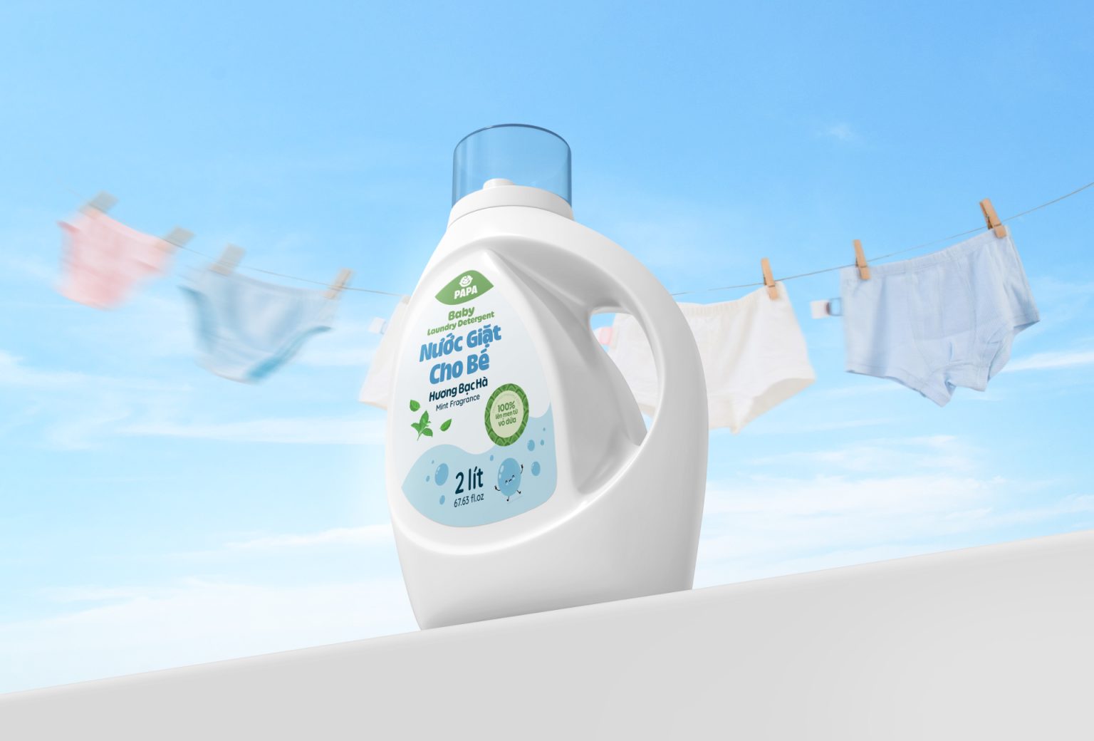 Baby Laundry Detergent Label Design