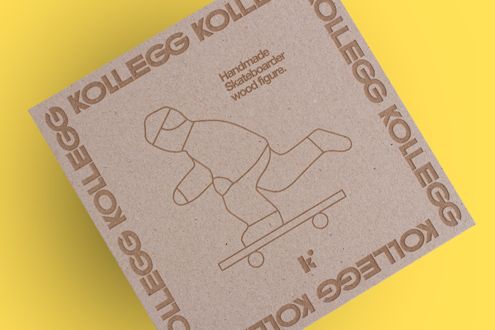 Skateboarder Wood figure