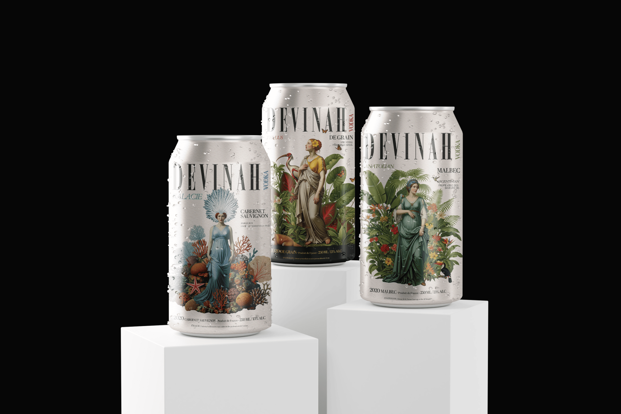 Devinah – Vodka packaging design
