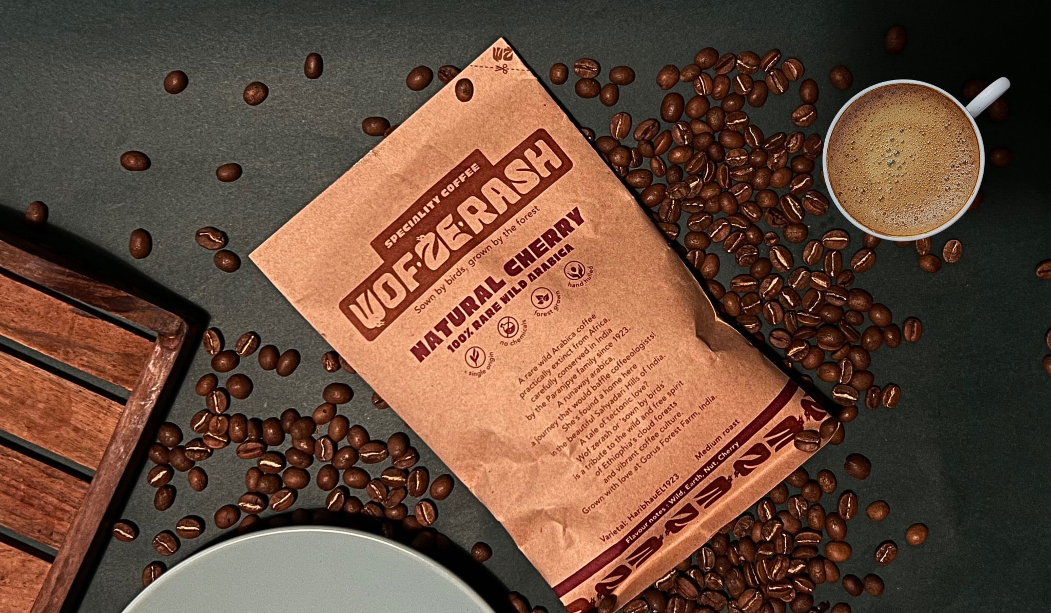 Wofzerash – Sustainable Screen Printed Coffee Packaging.