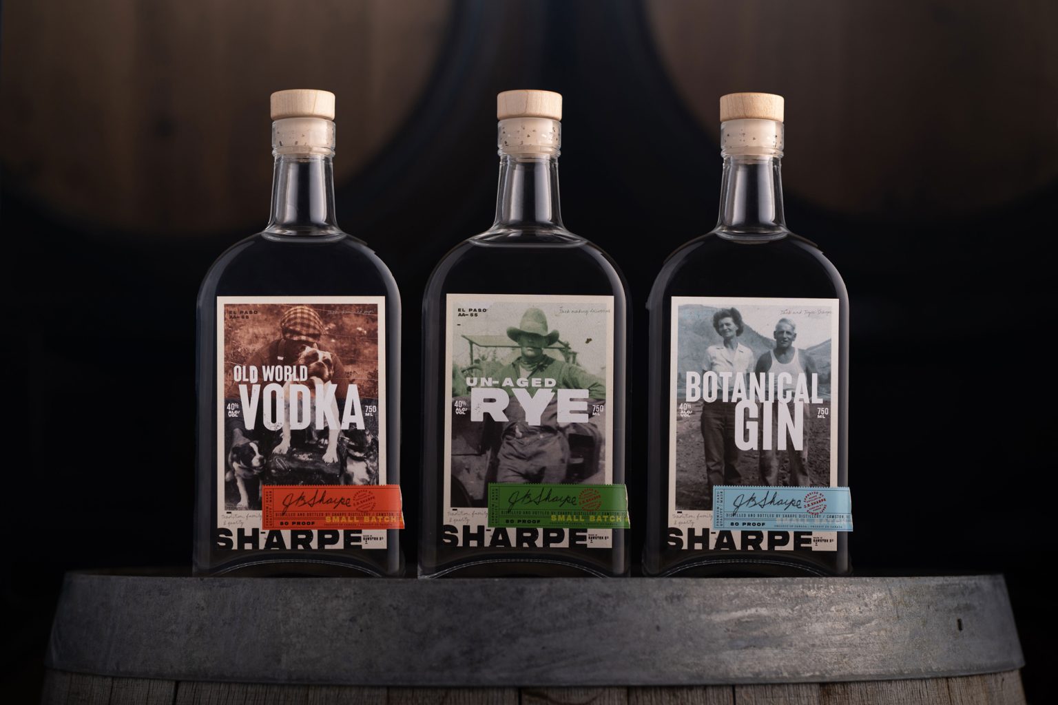 Sharpe Distillery Labels