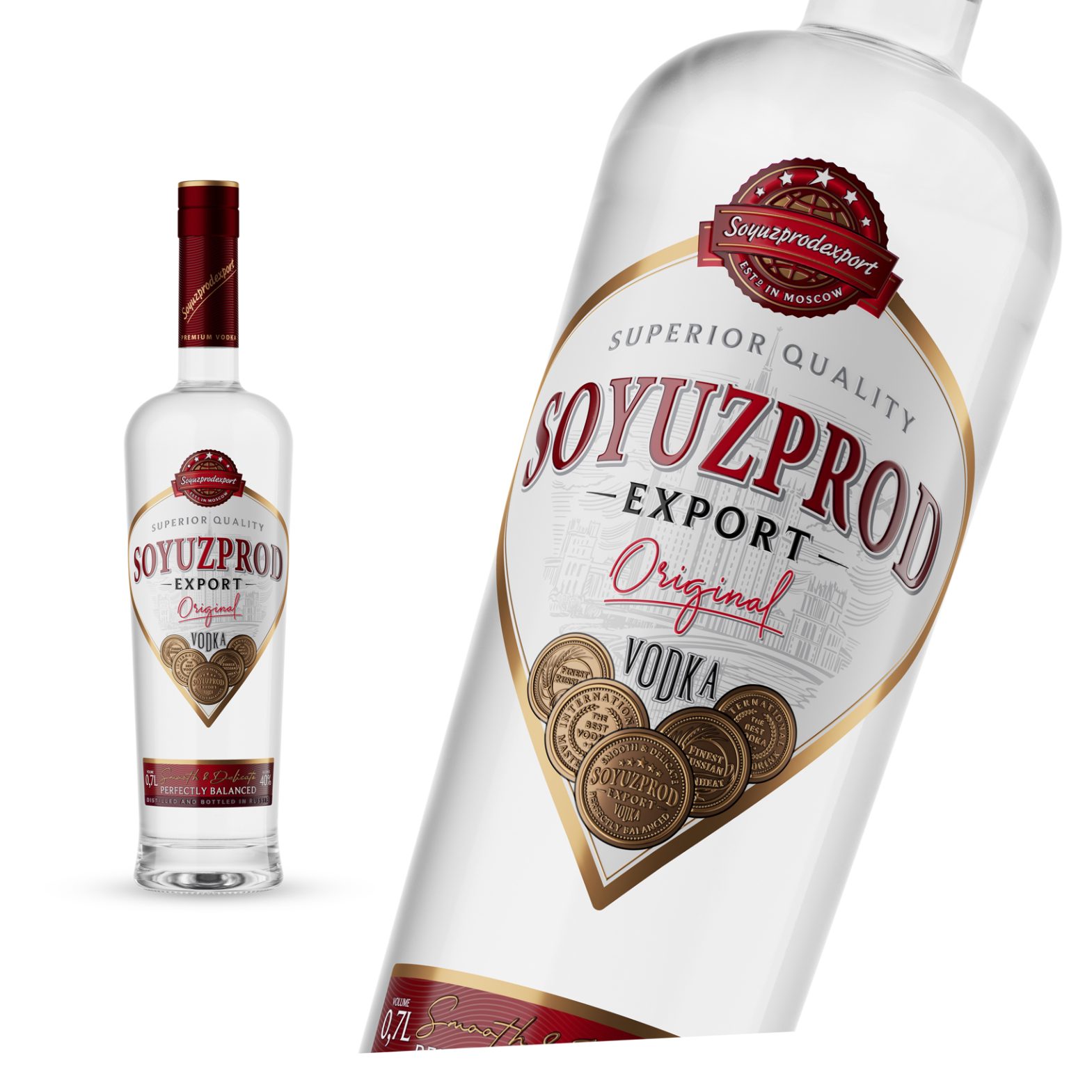 SOYUZPROD EXPORT Vodka Original. Design