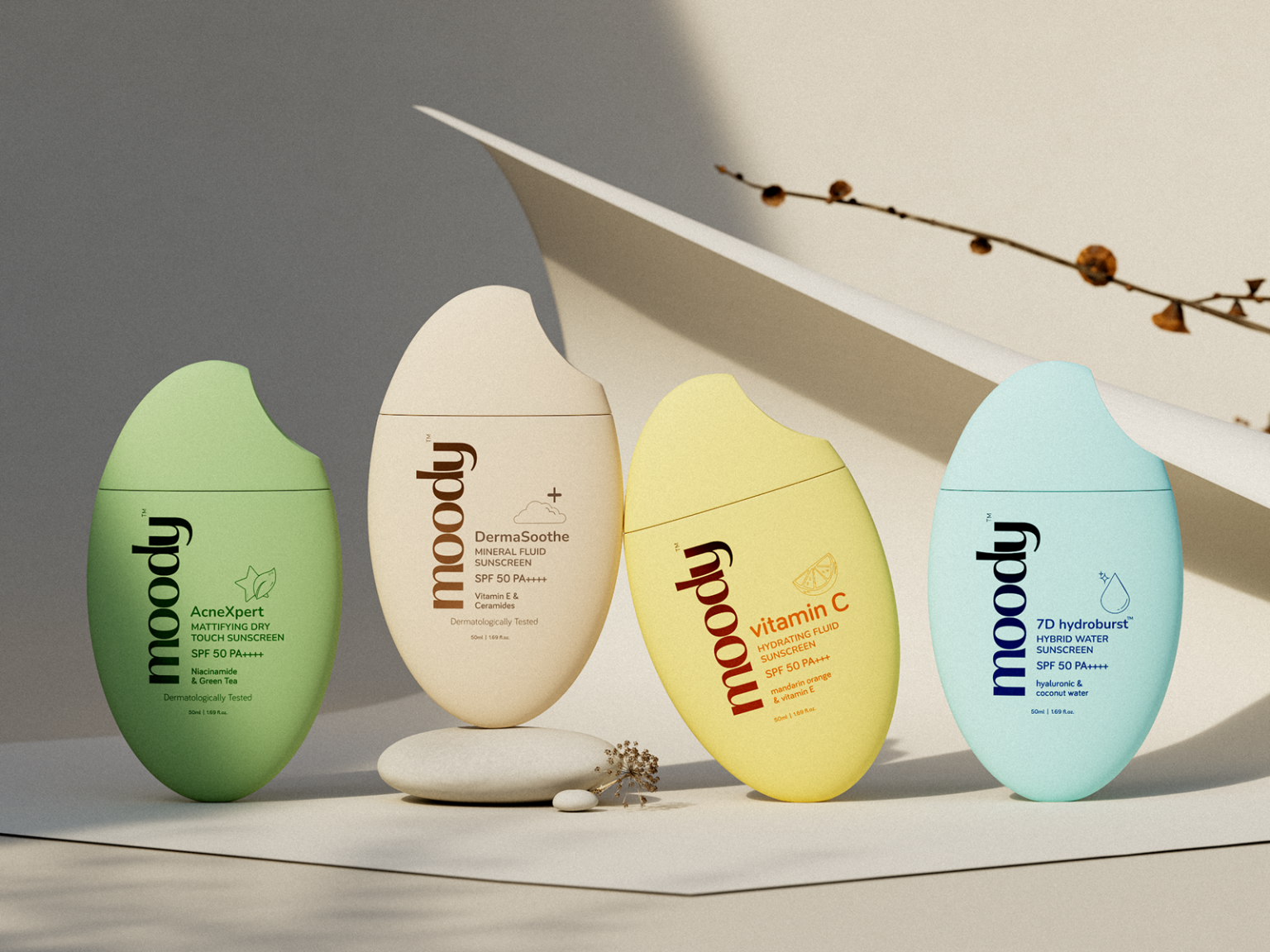 Moody Sunscreen – 3D Product Visualization