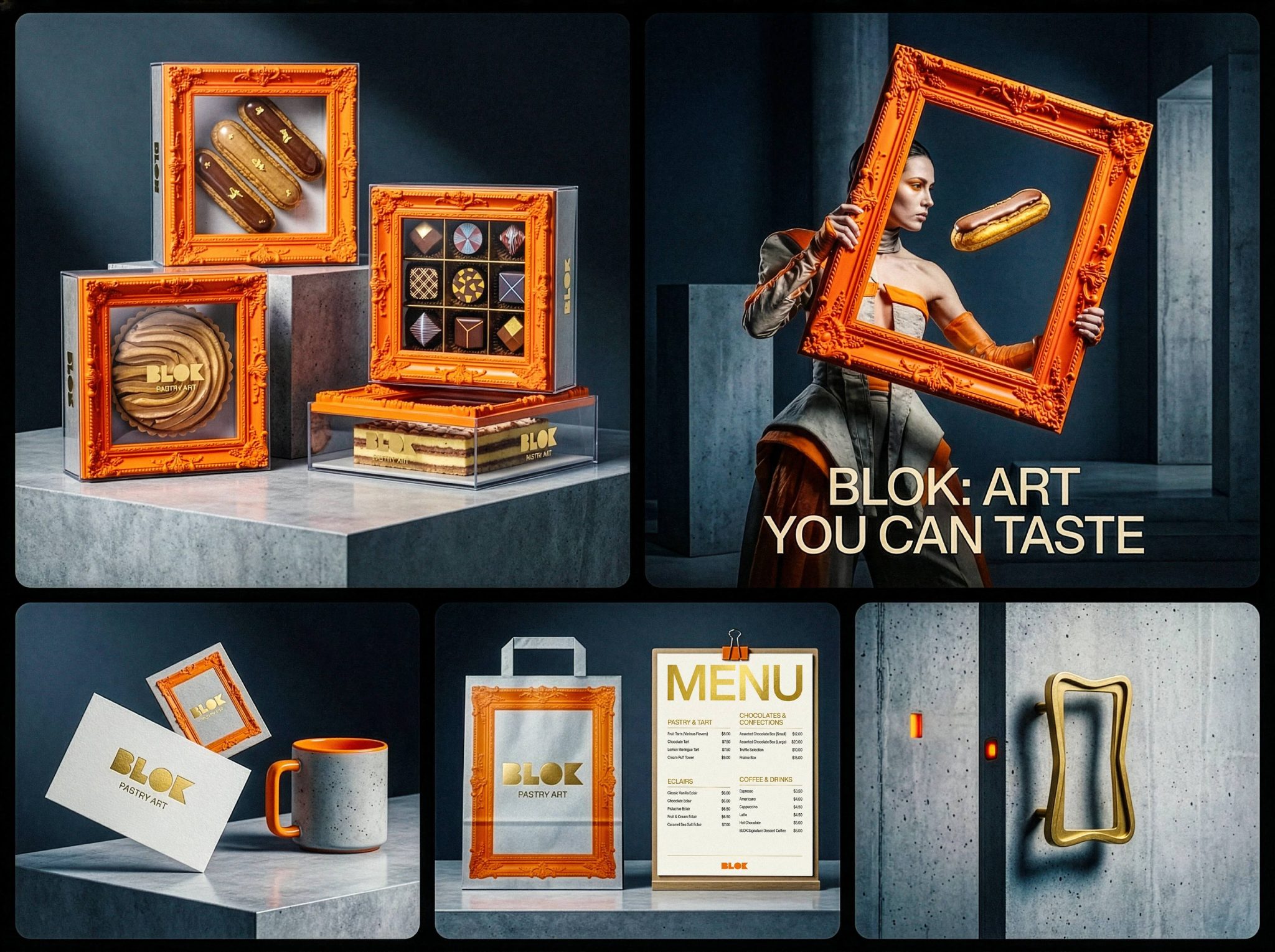 BLOK Luxury Éclair Branding by Up-Brands