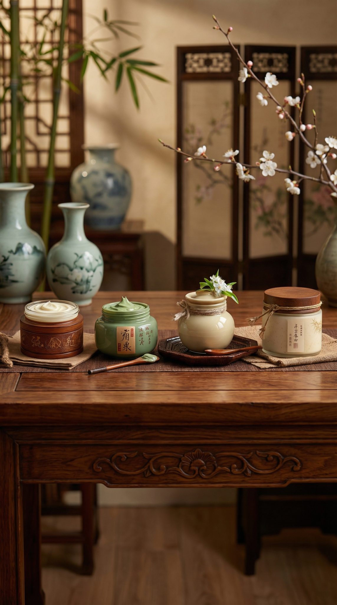 Eastern Harmony Cream Jars