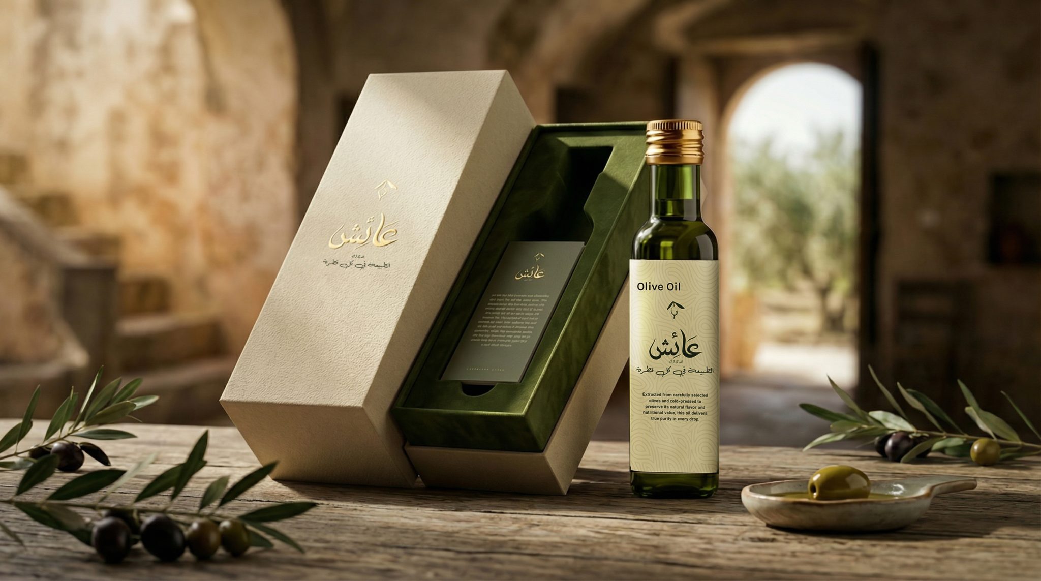 Olive oil logo branding