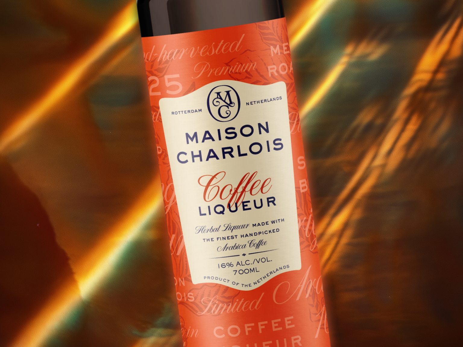 Maison Charlois Coffee Liqueur Label Design