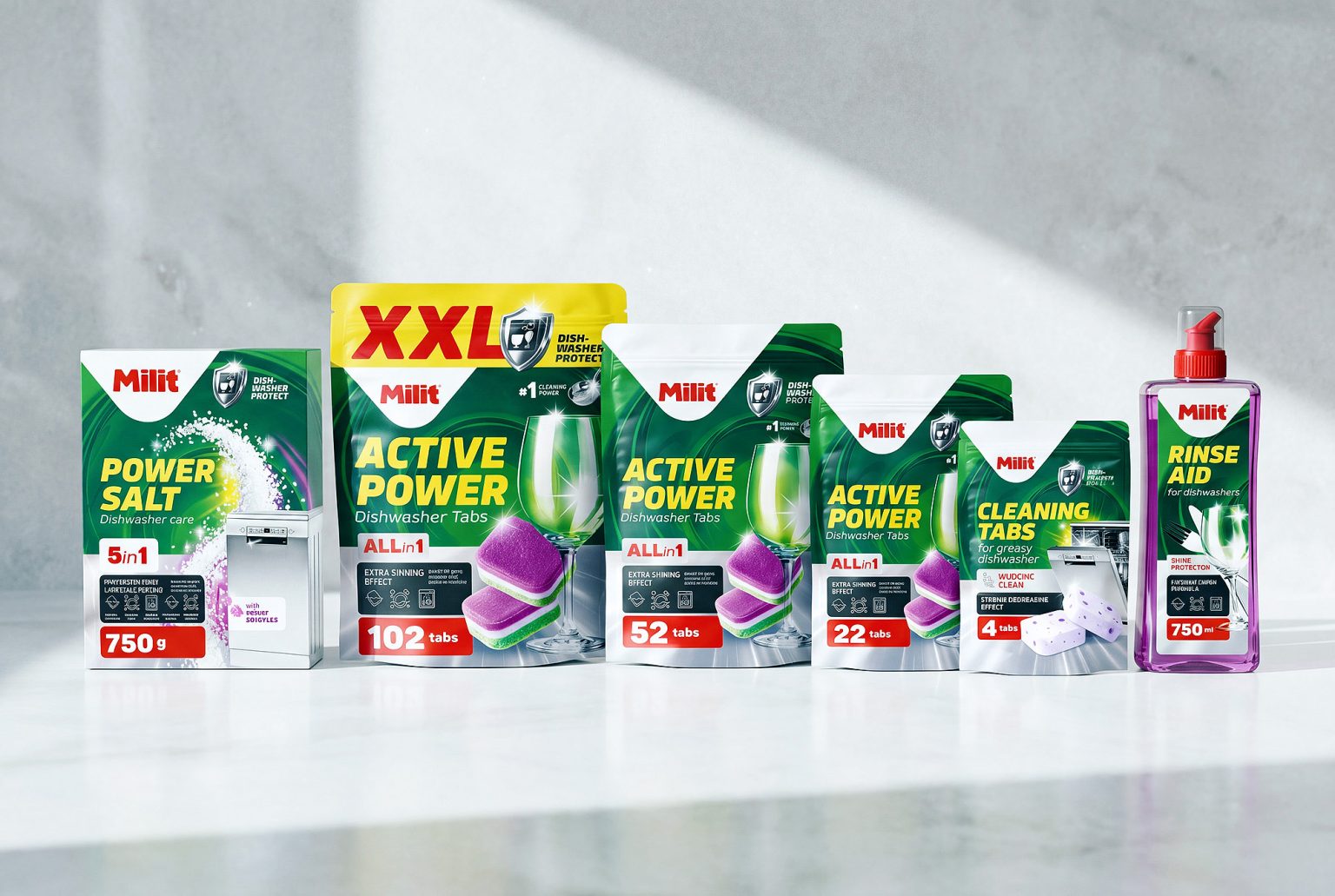 Dishwasher tablets and more