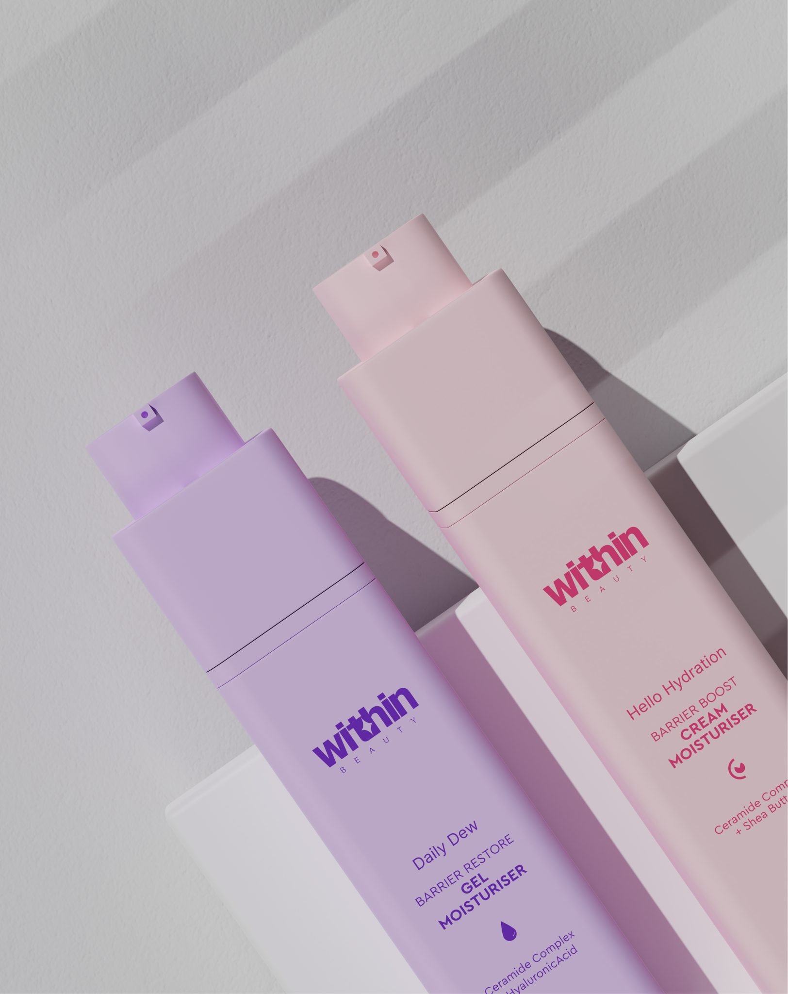 Within Beauty – Skincare Packaging & 3D Visualization
