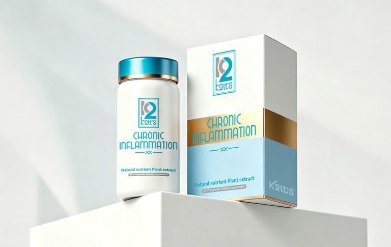 K2LTS Premium Anti-Aging Nutritional Supplement Packaging Design