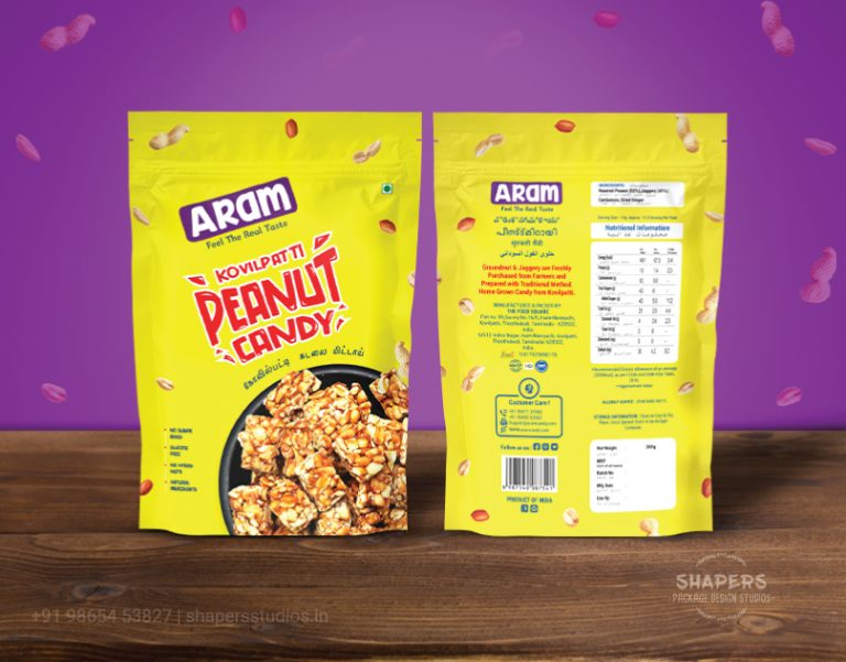 Aram – Chikki Packaging Design