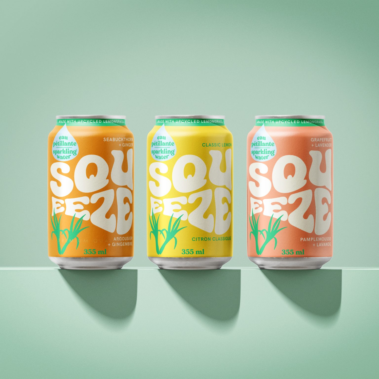 Squeeze Sparkling Water — Upcycled Lemongrass (Booch)
