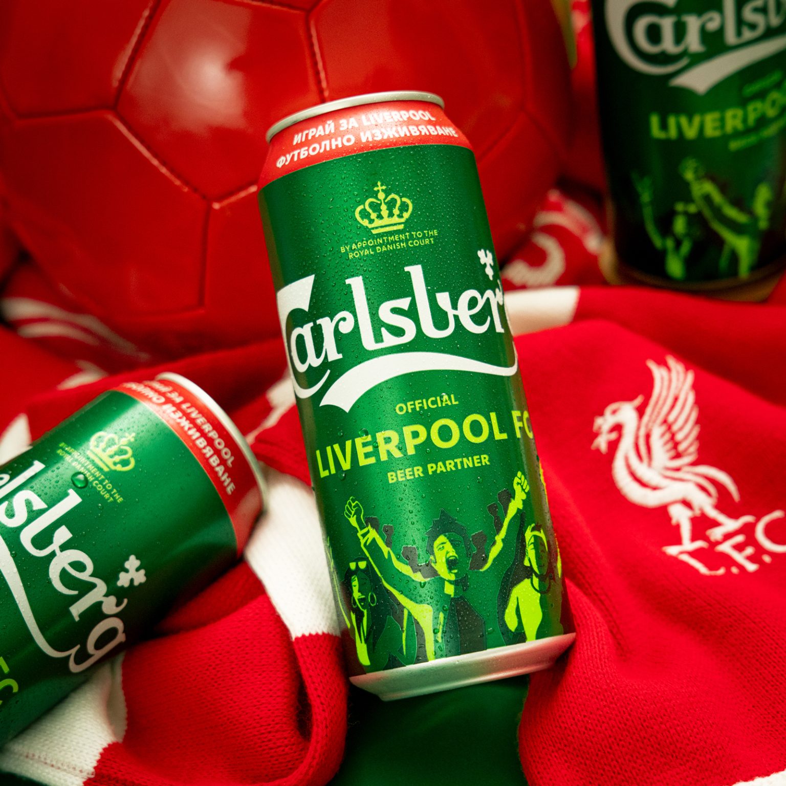 Limited edition can for Carlsberg, inspired by Liverpool fans