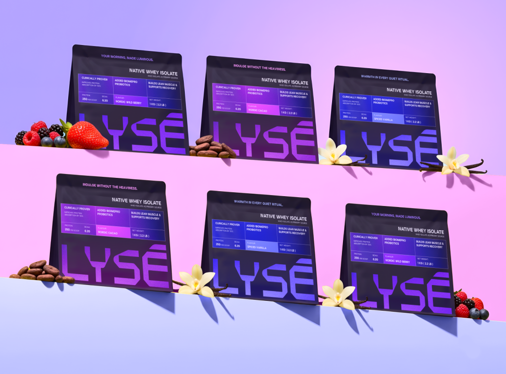 LYSÉ Whey Protein Branding & Packaging