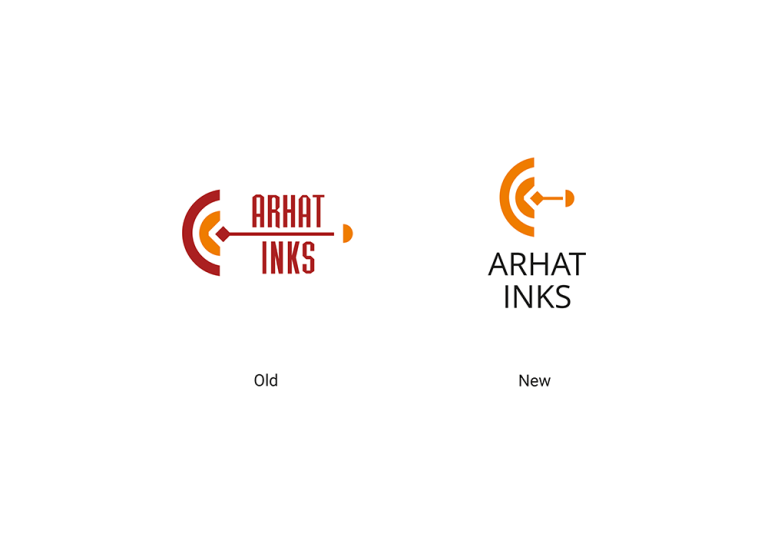 Arhat Inks – Restyling logo & packaging design