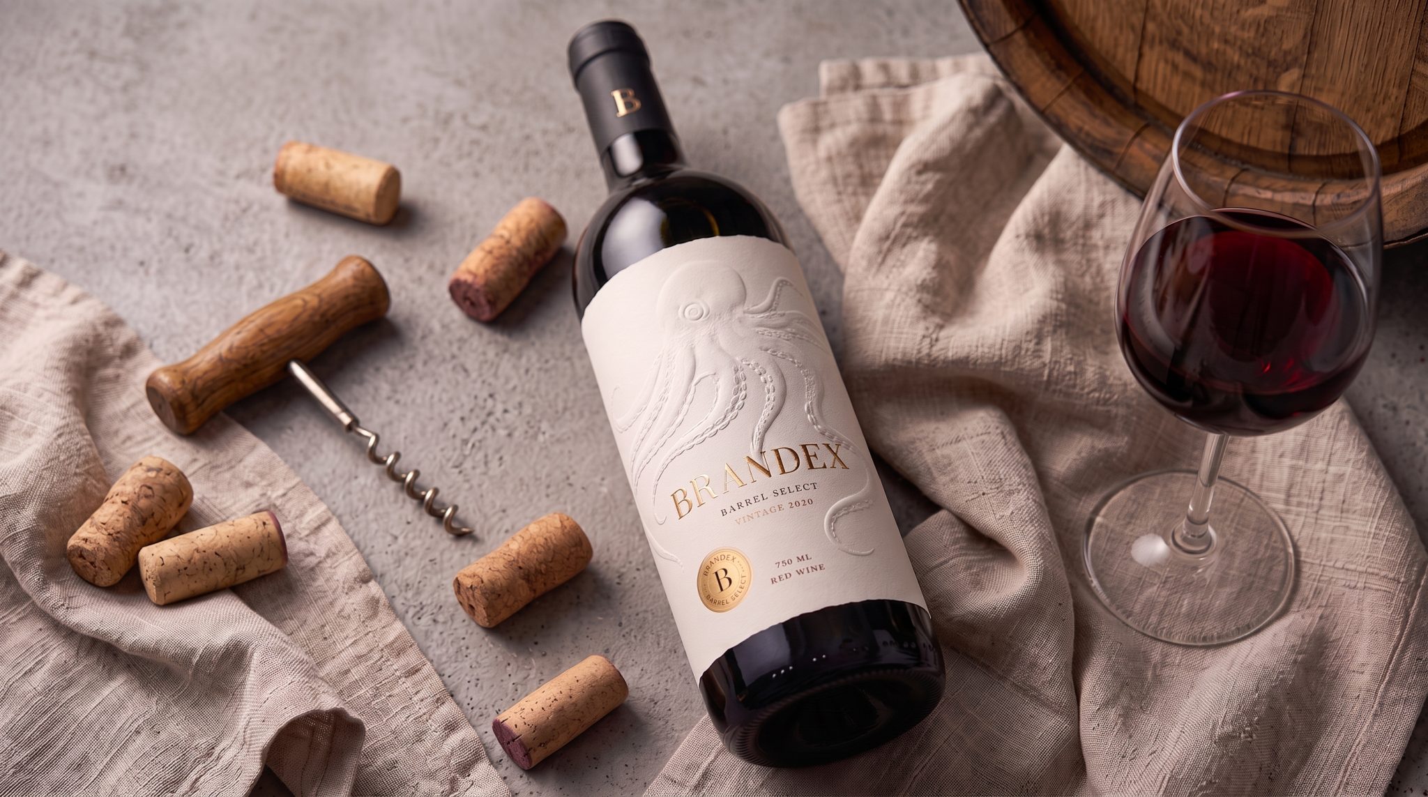 Brandex Barrel Select wine packaging project