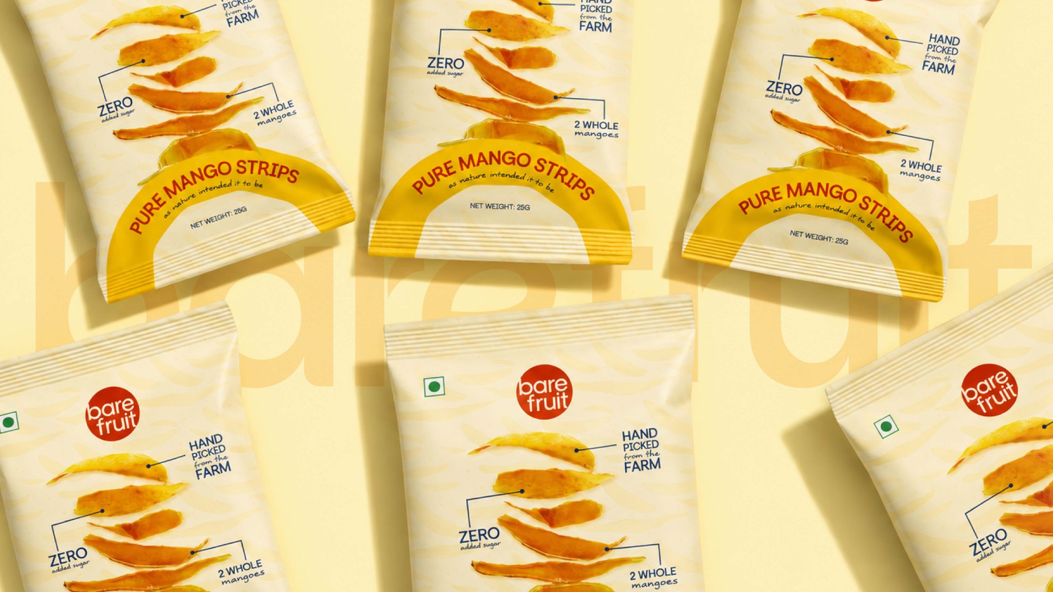 BareFrui- Pure Fruit Snacking Rebrand
