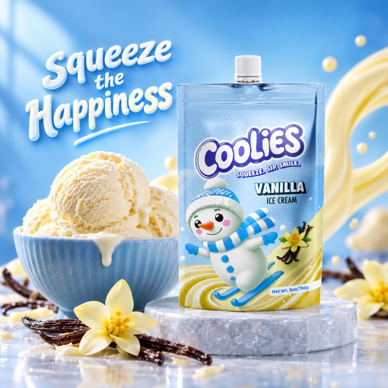 Spout Pouch Ice Cream Packaging Design