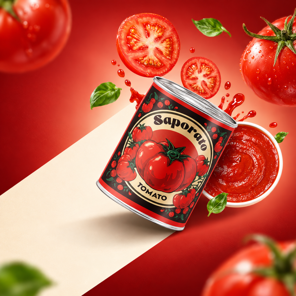 Italian Tomato Paste/Sauce Packaging Design