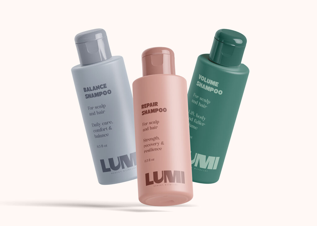 LUMI Haircare — Minimalist Personal Care Packaging